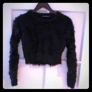 Brandy Melville fuzzy black sweater